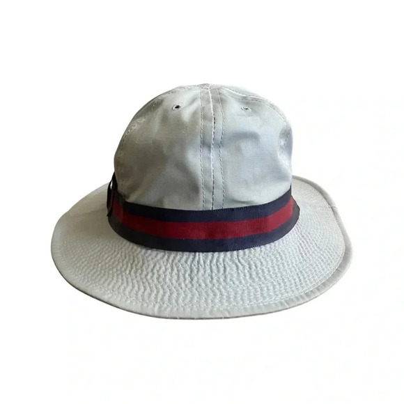 Vintage Union Made Light Blue Bucket Hat Small – Striped Band USA Made 21" - Picture 3 of 8